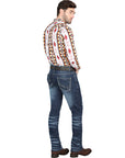 El Norteño Medium Blue Skinny Stretch Pants