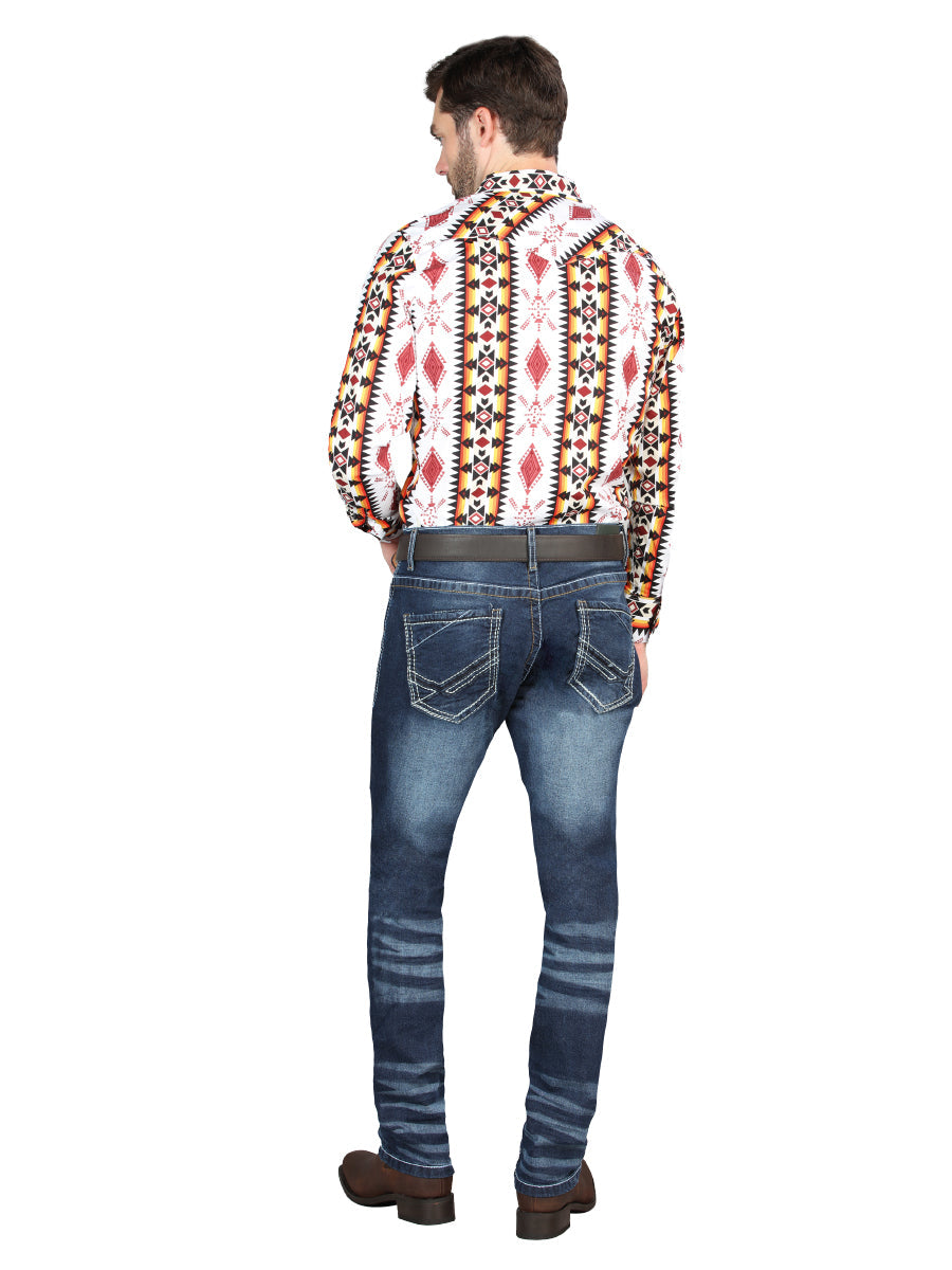 El Norteño Medium Blue Skinny Stretch Pants
