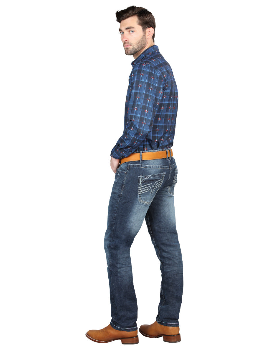 El Norteño Medium Blue Skinny Stretch Pants