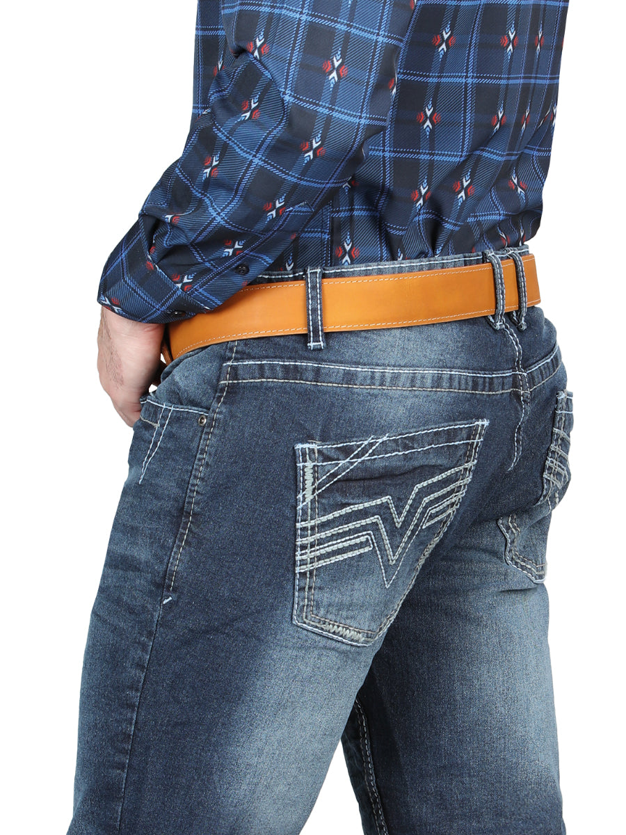 El Norteño Medium Blue Skinny Stretch Pants