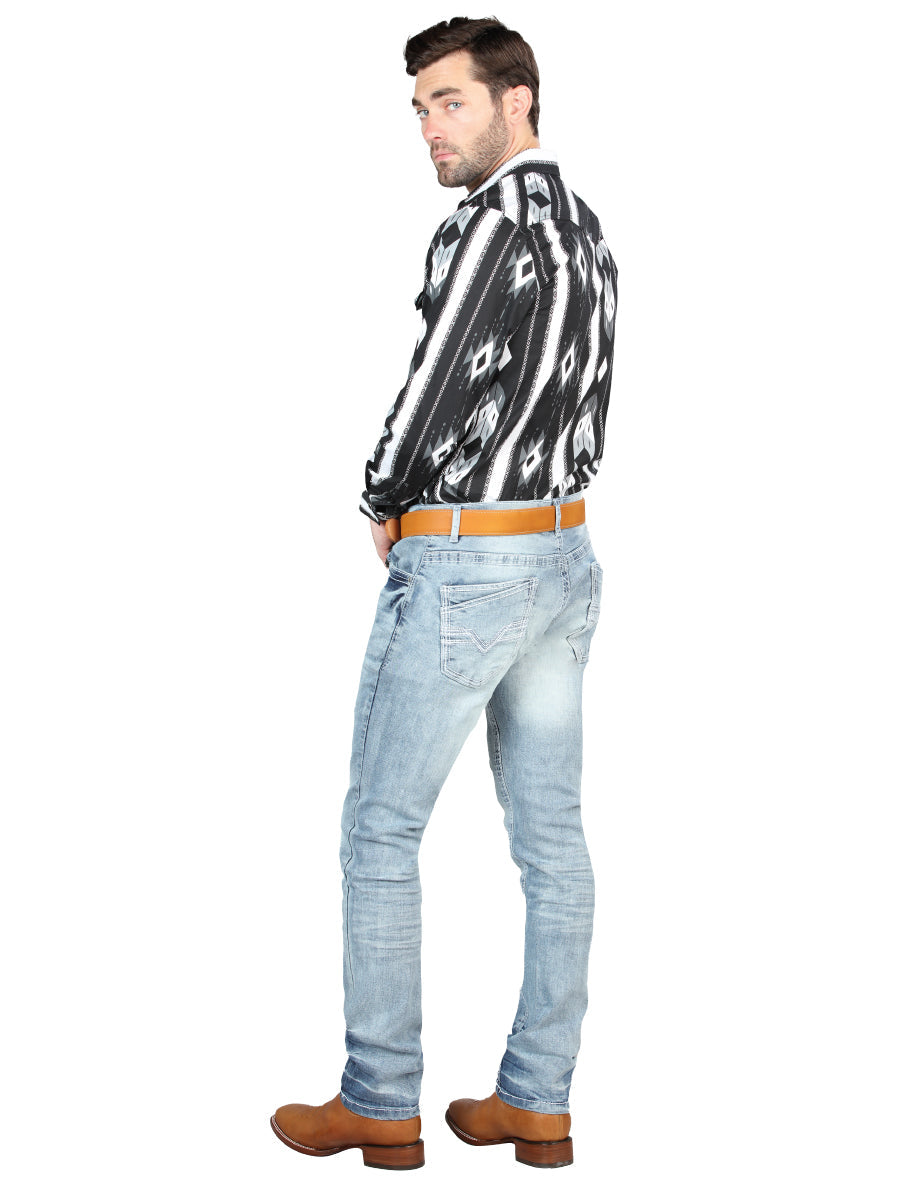 El Norteño Light Blue Skinny Stretch Pants