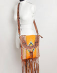 American Darling CROSS BODY I Hand Tooled Hair-on Genuine Leather women bag western handbag purse