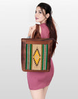 American Darling Saddle Blanket Genuine Leather Women Bag Western Handbag Purse