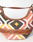American Darling HOBO Hand Tooled Hair-on Genuine Leather women bag western handbag purse