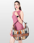 American Darling HOBO Hand Tooled Hair-on Genuine Leather women bag western handbag purse