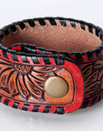 American Darling ADBRF166 Hand tooled carved Genuine Leather Bracelet women