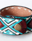 American Darling Bracelet Hand Tooled Carved Genuine Leather Women | Handmade Western Rustic
