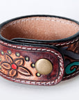 American Darling ADBRF168 Hand tooled carved Genuine Leather Bracelet women