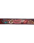 American Darling Bracelet Hand Tooled Carved Genuine Leather Women | Handmade Western Rustic