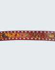American Darling Bracelet Hand Tooled Carved Genuine Leather Women | Handmade Western Rustic