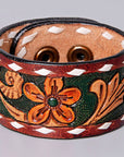 American Darling Bracelet Hand Tooled Carved Genuine Leather Women | Handmade Western Rustic