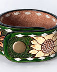 American Darling Bracelet Hand Tooled Carved Genuine Leather Women | Handmade Western Rustic