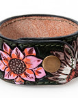 American Darling ADBRF187 Hand tooled carved Genuine Leather Bracelet women