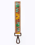 American Darling ADWSF101 Hand Tooled Genuine Leather Handle Strap For Wristlet Bags