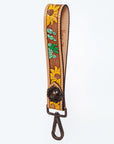 American Darling ADWSF101 Hand Tooled Genuine Leather Handle Strap For Wristlet Bags