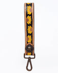 American Darling ADWSF102 Hand Tooled Genuine Leather Handle Strap For Wristlet Bags