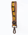 American Darling ADWSF102 Hand Tooled Genuine Leather Handle Strap For Wristlet Bags