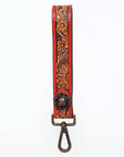American Darling ADWSF103 Hand Tooled Genuine Leather Handle Strap For Wristlet Bags