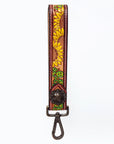 American Darling ADWSF106 Hand Tooled Genuine Leather Handle Strap For Wristlet Bags