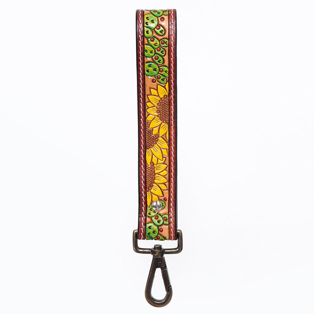 American Darling Hand Tooled Genuine Leather Handle Strap for Wristlet Bag Phone Wrist Keychain Wallet Purse Clutch Cellphone