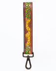 American Darling ADWSF106 Hand Tooled Genuine Leather Handle Strap For Wristlet Bags