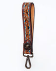 American Darling ADWSF108 Hand Tooled Genuine Leather Handle Strap For Wristlet Bags