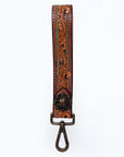 American Darling ADWSF110 Hand Tooled Genuine Leather Handle Strap For Wristlet Bags