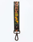 American Darling Hand Tooled Genuine Leather Handle Strap for Wristlet Bag Phone Wrist Keychain Wallet Purse Clutch Cellphone