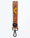 American Darling ADWSF113 Hand Tooled Genuine Leather Handle Strap For Wristlet Bags