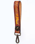 American Darling Hand Tooled Genuine Leather Handle Strap for Wristlet Bag Phone Wrist Keychain Wallet Purse Clutch Cellphone