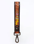 American Darling ADWSF115 Hand Tooled Genuine Leather Handle Strap For Wristlet Bags