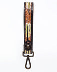 American Darling ADWSF116 Hand Tooled Genuine Leather Handle Strap For Wristlet Bags