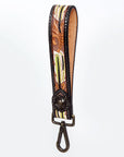 American Darling ADWSF116 Hand Tooled Genuine Leather Handle Strap For Wristlet Bags