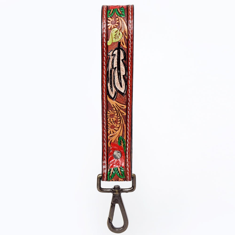 American Darling Hand Tooled Genuine Leather Handle Strap for Wristlet Bag Phone Wrist Keychain Wallet Purse Clutch Cellphone