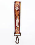 American Darling ADWSF118 Hand Tooled Genuine Leather Handle Strap For Wristlet Bags