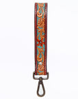 American Darling ADWSF119 Hand Tooled Genuine Leather Handle Strap For Wristlet Bags