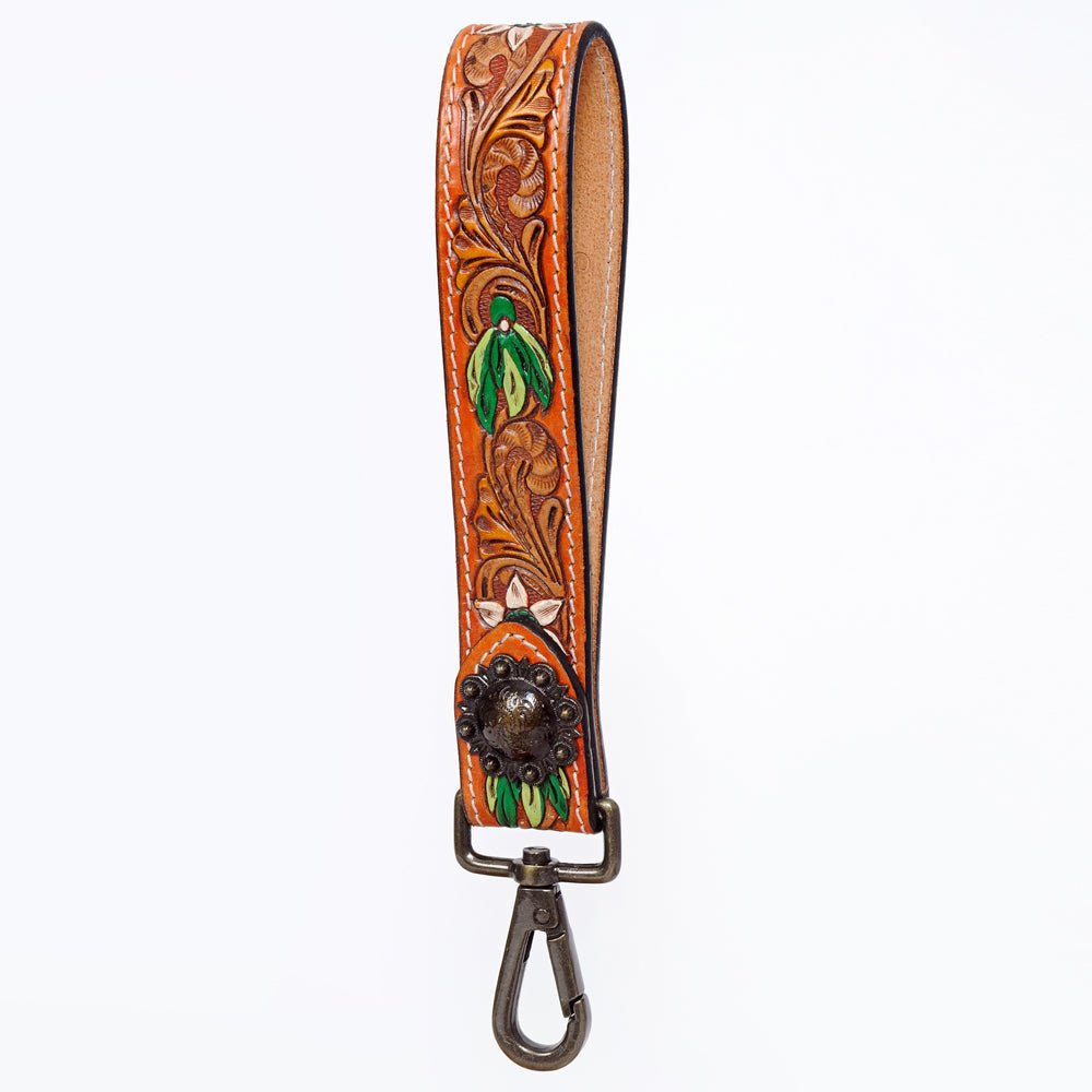American Darling Hand Tooled Genuine Leather Handle Strap for Wristlet Bag Phone Wrist Keychain Wallet Purse Clutch Cellphone
