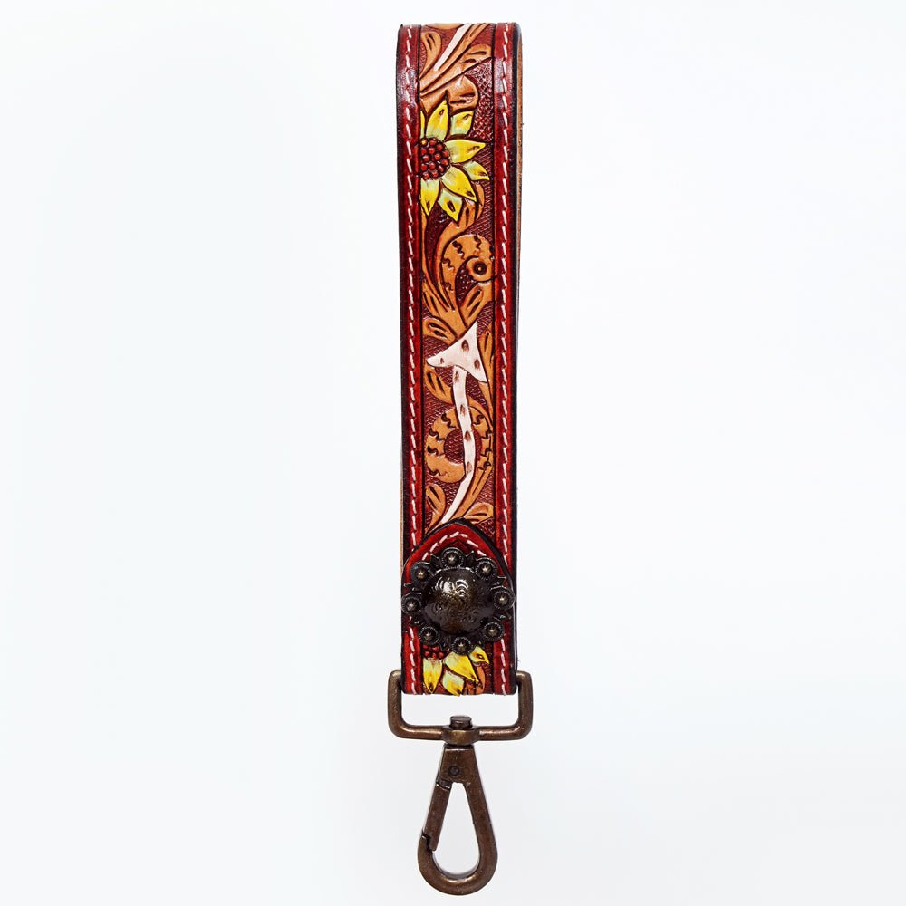 American Darling Hand Tooled Genuine Leather Handle Strap for Wristlet Bag Phone Wrist Keychain Wallet Purse Clutch Cellphone