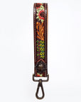 American Darling ADWSF123 Hand Tooled Genuine Leather Handle Strap For Wristlet Bags