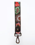 American Darling ADWSF124 Hand Tooled Genuine Leather Handle Strap For Wristlet Bags