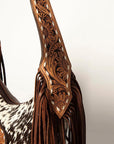 American Darling ADBGA221 Tote Hand Tooled Hair-On Genuine Leather Women Bag Western Handbag Purse