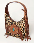 American Darling ADBGA222 Tote Hand Tooled Hair-On Genuine Leather Women Bag Western Handbag Purse