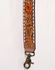 American Darling ADSTF162 Hand Tooled Genuine Leather Crossbody Handle Strap For Bags