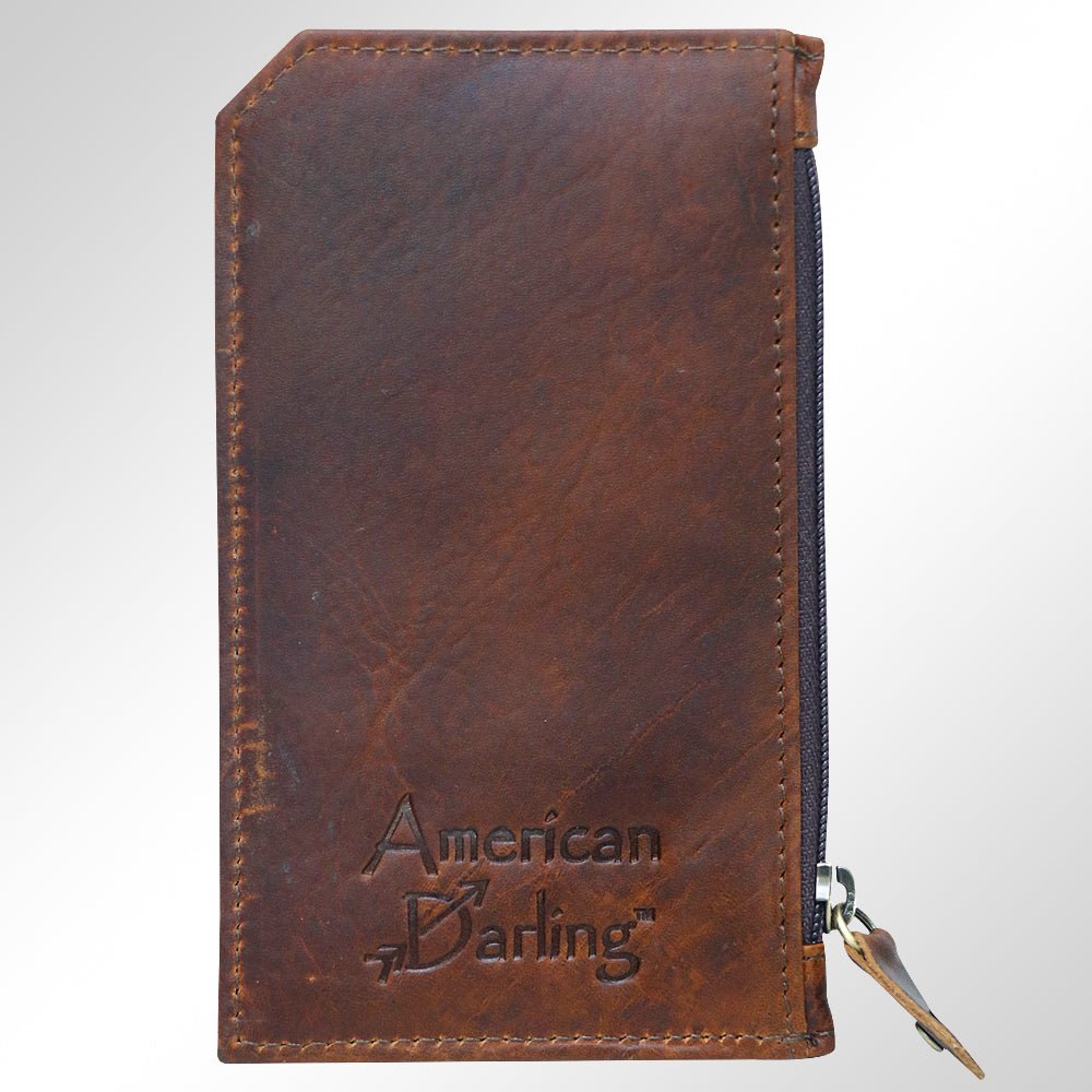 American Darling ADCCM101R36 Card-Holder Genuine Leather Women Bag Western Handbag Purse