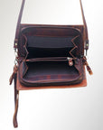American Darling Organiser Hair-On Hand Tooled Genuine Leather Women Bag Western Handbag Purse