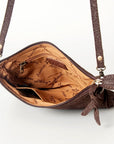 American Darling Western Small Crossbody Bag – Genuine Hair-On Cowhide Leather with Fringes, Adjustable Strap, Handcrafted in Texas