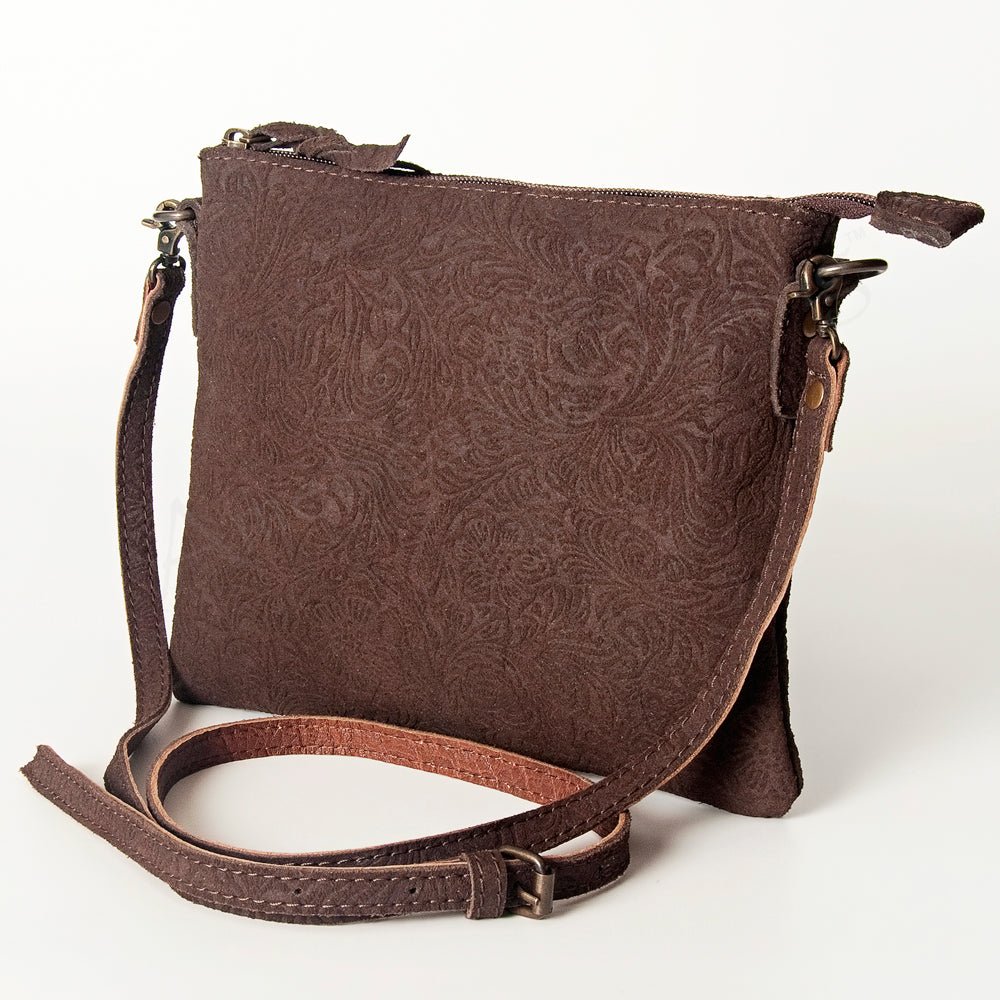 American Darling Western Small Crossbody Bag – Genuine Hair-On Cowhide Leather with Fringes, Adjustable Strap, Handcrafted in Texas