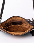 American Darling Western Small Crossbody Bag – Genuine Hair-On Cowhide Leather with Fringes, Adjustable Strap, Handcrafted in Texas