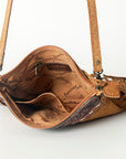 American Darling Western Small Crossbody Bag – Genuine Hair-On Cowhide Leather with Fringes, Adjustable Strap, Handcrafted in Texas