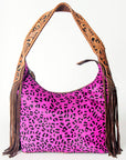 Hobo Hair On Saddle Blanket Genuine Leather Western Bag For Women